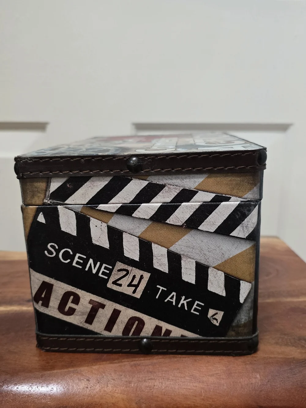 Hobby Lobby Decorative Movie Themed Storage Box And Frame - Multicolor Pattern